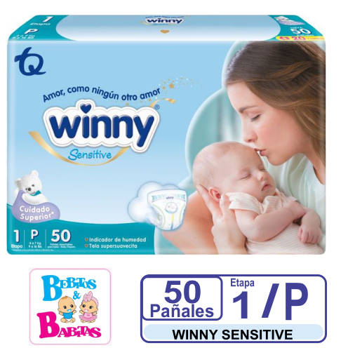 PAÑAL WINNY SENSITIVE 1/P x50 unds